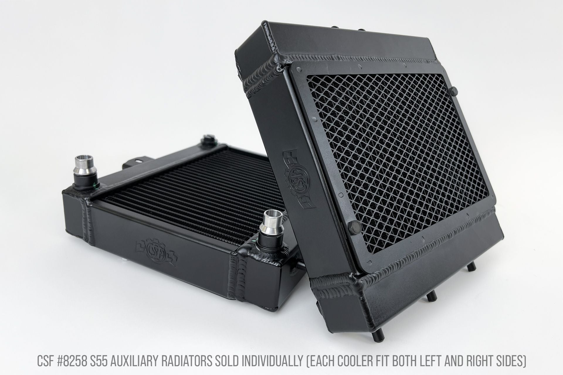 BMW F8X M3/M4/M2C Auxiliary Radiators w/ Rock Guards (Sold Individually – Each cooler can fit both right & left sides)