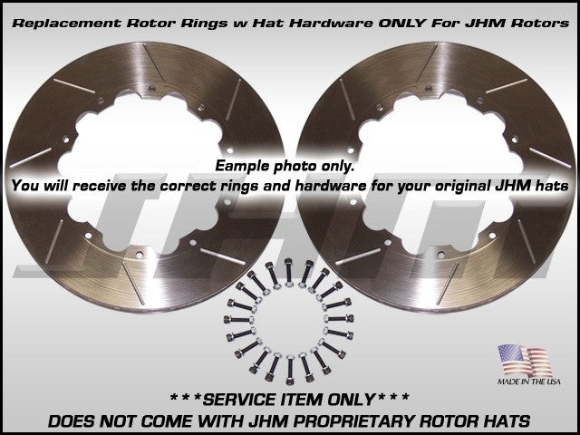 Front Rotors RINGS ONLY (JHM), Pair w/ Hat Hardware 345x30 for B6-B7 S4 & B8 S4-S5