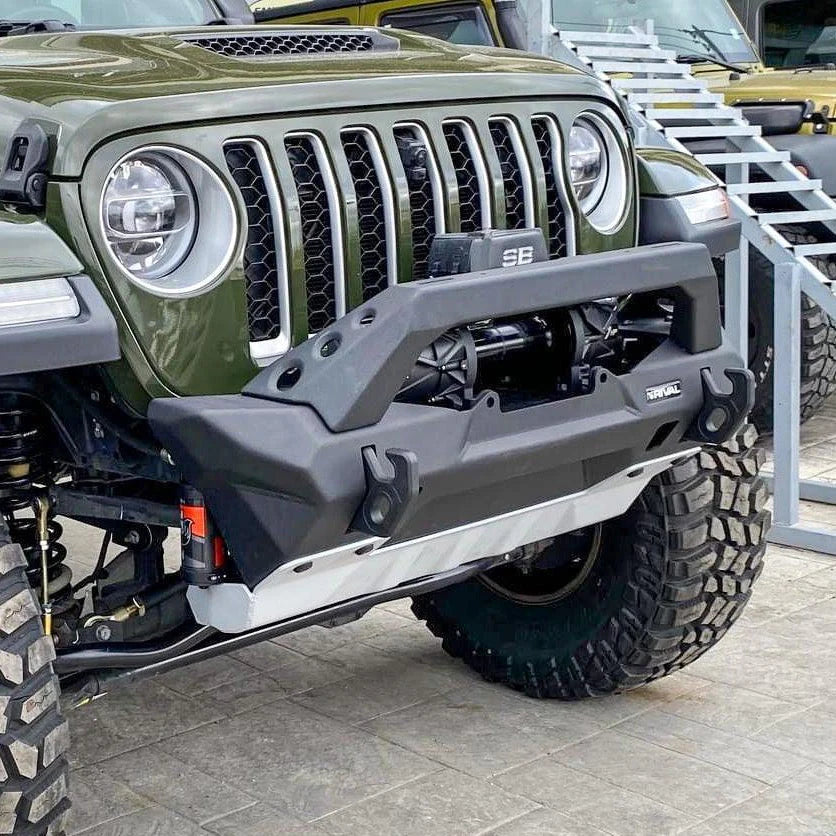 RIVAL Jeep Wrangler Front Aluminum Bumper Jeep Wrangler JL Jeep Wrangler JK Jeep Gladiator except Mojave