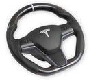 Rekudo Carbon Fiber Steering Wheel For Tesla Model 3 - With Leather Grips-3