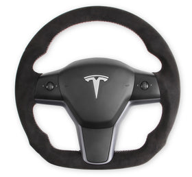 Rekudo Alcantara Wrapped Steering Wheel For Tesla Model 3