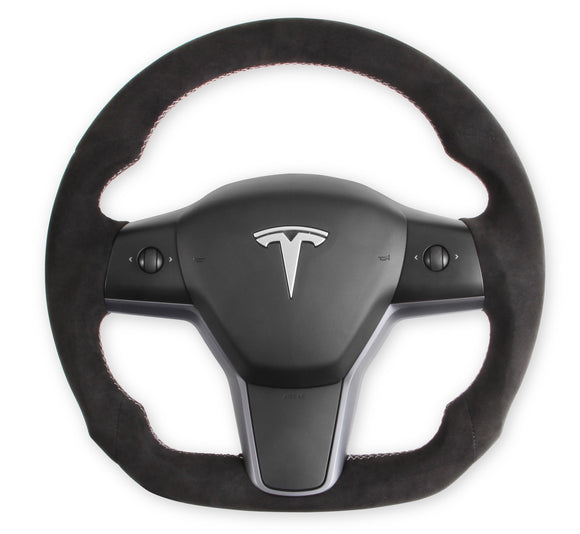 Rekudo Alcantara Wrapped Steering Wheel For Tesla Model 3
