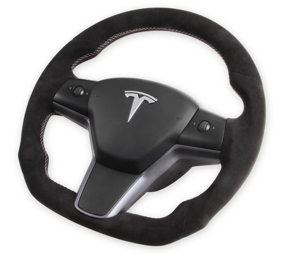 Rekudo Alcantara Wrapped Steering Wheel For Tesla Model 3