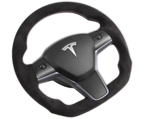 Rekudo Alcantara Wrapped Steering Wheel For Tesla Model 3