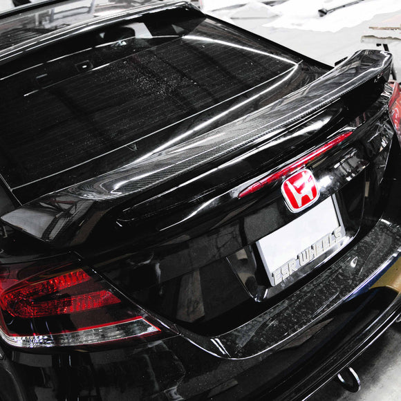 SI-style carbon fiber rear spoiler for 2014-2015 Honda Civic Coupe