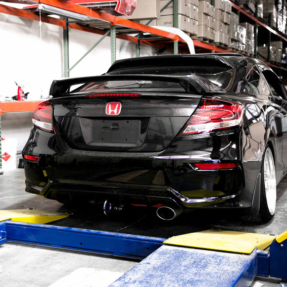 SI-style carbon fiber rear spoiler for 2014-2015 Honda Civic Coupe