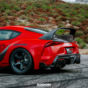 MB-style carbon fiber rear spoiler for 2020-2026 Toyota GR Supra - 0