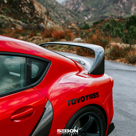 MB-style carbon fiber rear spoiler for 2020-2026 Toyota GR Supra