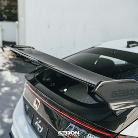 MB-style carbon fiber rear spoiler for 2023-2025 Honda Civic Type R - 0