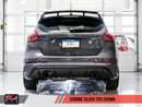 AWE Touring Edition Cat-back Exhaust for Ford Focus RS- Resonated - Chrome Silver Tips-7