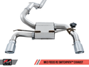 AWE SwitchPath™ Cat-back Exhaust (with Remote) for Ford Focus RS - Chrome Silver Tips-1