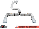 AWE Ford Focus RS Track Edition Cat-back Exhaust - Chrome Silver Tips-1