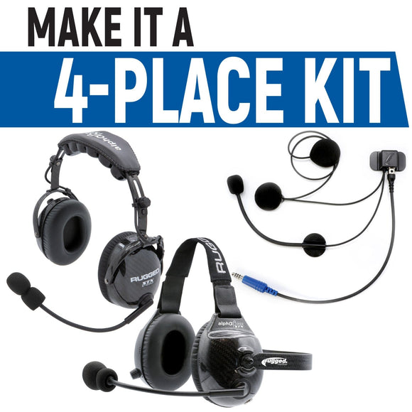 Rugged Radios Rear Seat Expansion Kit with Helmet Kits or Headsets Offroad Mono / Helmet Kit