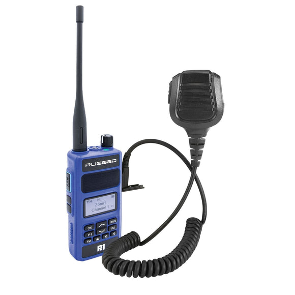 Rugged Radios BUNDLE - Rugged R1 - Business Band Two Way Handheld Radio - with Hand Mic