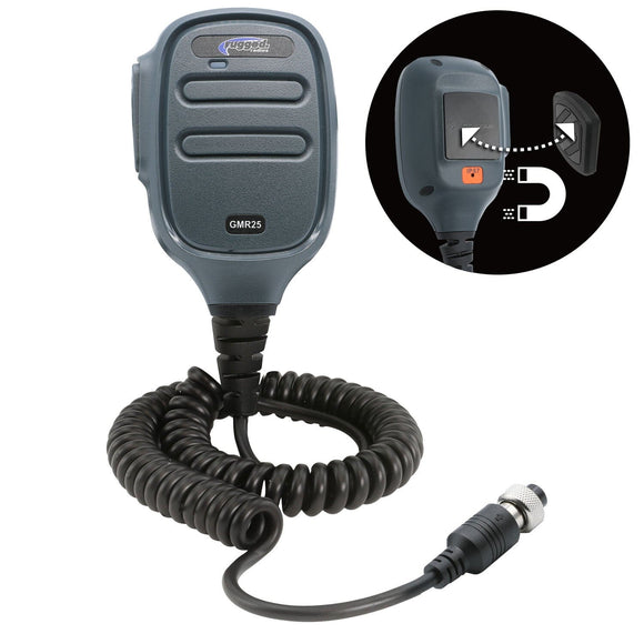 Rugged Radios Hand Mic for GMR25 Mobile Radio with Scosche MagicMount