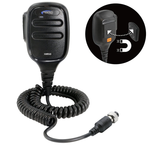 Rugged Radios Hand Mic for GMR45 Mobile Radio with Scosche MagicMount