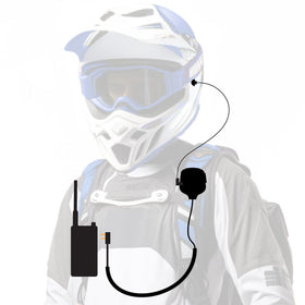 Rugged Radios PATROL Moto Kit - Ear Piece and Hand Mic With GMR2 PLUS - GMRS Radio