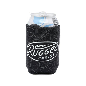 Rugged Radios Rugged Bolt Logo Can Koozie