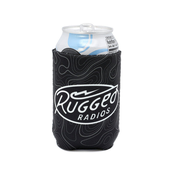 Rugged Radios Rugged Bolt Logo Can Koozie