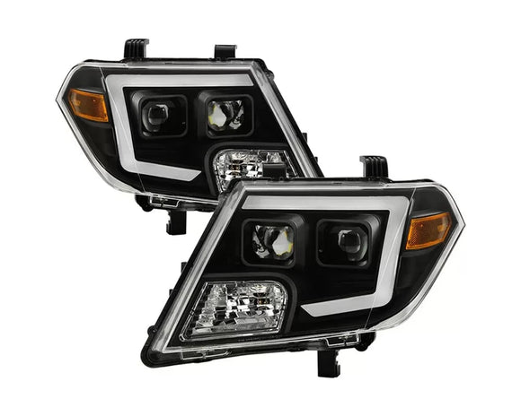 xTune Nissan Frontier 09-20 Projector Headlights - Light Bar DRL - Black