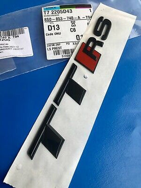 Audi TTRS 8S Genuine OEM Black Rear Badge