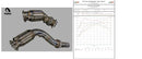 F8x BMW S55 M2C / M3 / M4 Downpipes w Active AFlow Cats-3