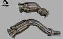 F8x BMW S55 M2C / M3 / M4 Downpipes w Active AFlow Cats-2