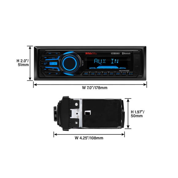 Boss Audio Systems Marine Receiver / Bluetooth / USB / SD / No CD