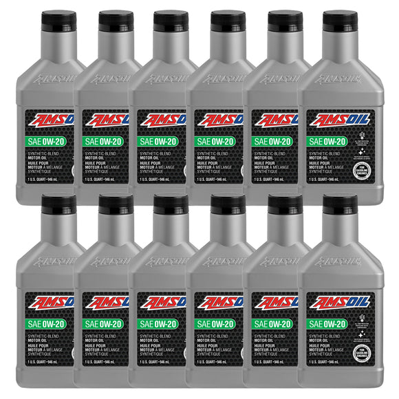 AMSOIL 0W-20 Synthetic-Blend Motor Oil Case of 12