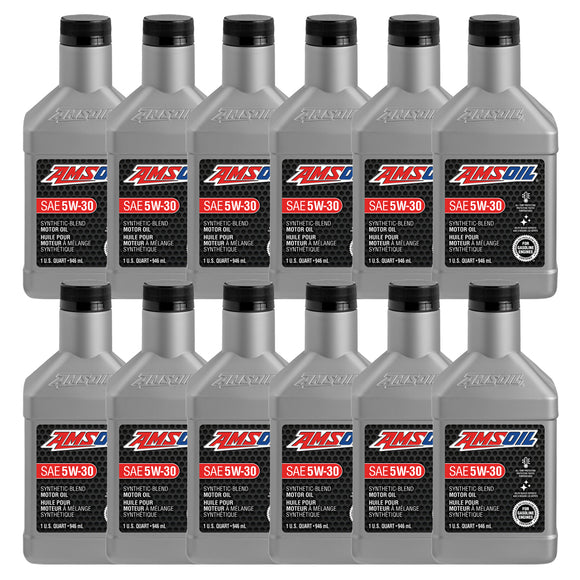 AMSOIL 5W-30 Synthetic-Blend Motor Oil Case of 12