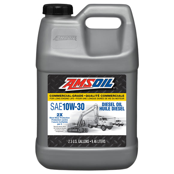 AMSOIL 10W-30 Commercial-Grade Diesel Oil 9.46 Liter Jug