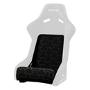 NRG FRP Bucket - White Stitching Hex Geometric 3-Piece Seat Cushion-1