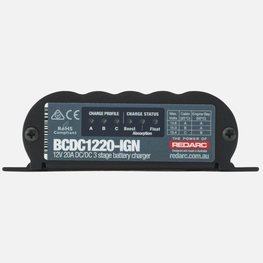 REDARC DC/DC 3-Stage In-Vehicle Battery Charger (Ignition Control) - 12V 20A - 0