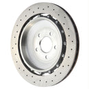 SHW 15-19 Ford Mustang GT350 5.2L (Up to 2/4/2019) Rear Cross-Drilled LW Brake Rotor (FR3Z2C026C)-2