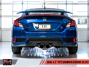 AWE Touring Edition Exhaust for 10th Gen Civic Si Coupe / Sedan (includes Front Pipe) - Dual Chrome Silver Tips-8