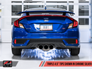 AWE Track Edition Exhaust for 10th Gen Civic Si Coupe / Sedan (includes Front Pipe) - Triple Chrome Silver Tips-2