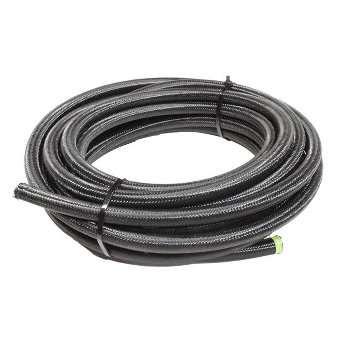Snow Performance 12 Black Nylon Braided Stainless PTFE Hose - 30ft