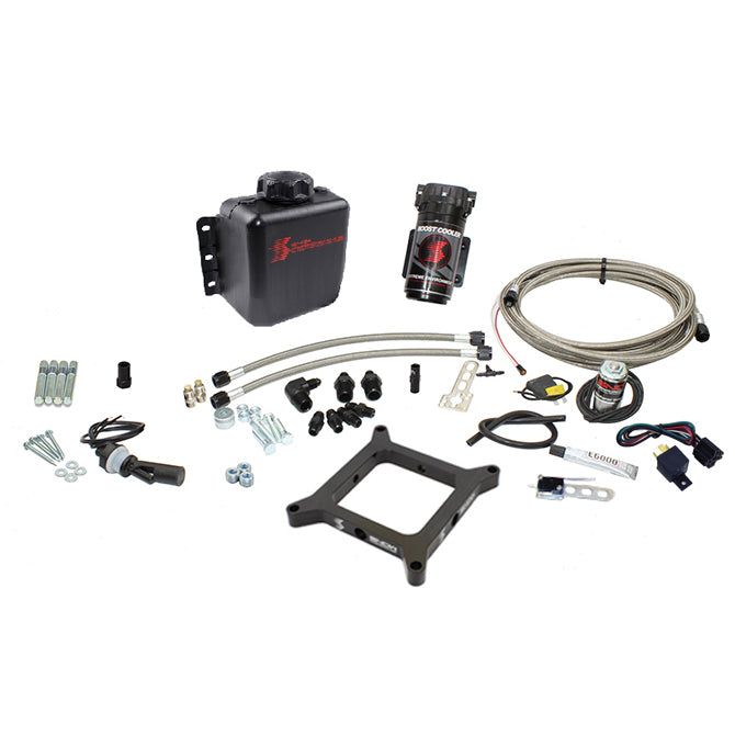 Snow Performance 4150 Flange Gas Stage 1 Naturally Aspirated Water Inj Kit (SS Braided 4AN Fittings)