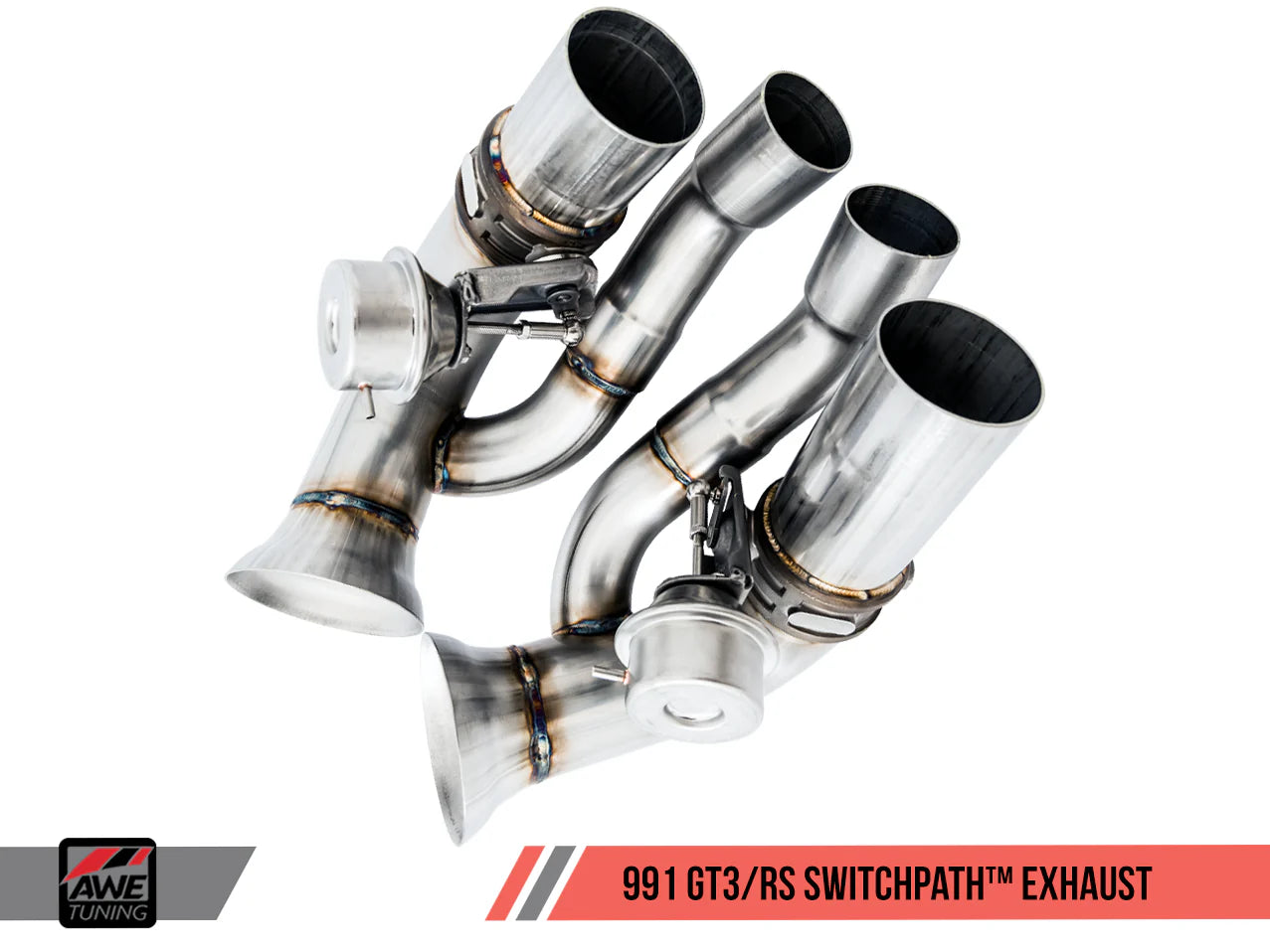 AWE CMD-to-SwitchPath™ Conversion Kit for Porsche 991 GT3 / RS (requires AWE Center Muffler Delete)