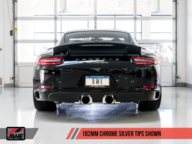 AWE SwitchPath™ Exhaust for 991.2 Carrera / S / GTS with PSE - Chrome Silver Tips - 0