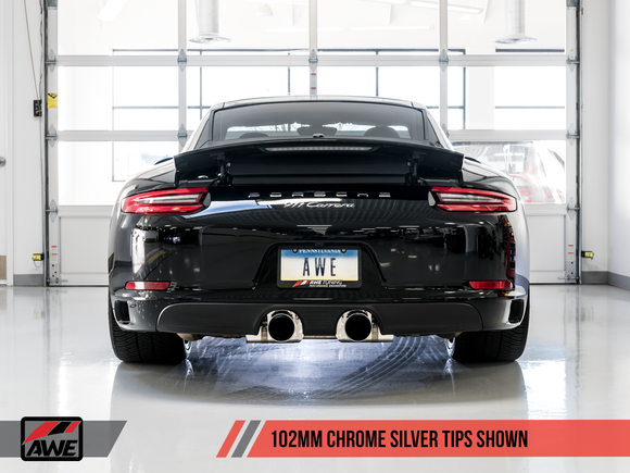 AWE SwitchPath™ Exhaust for 991.2 Carrera / S / GTS with PSE - Chrome Silver Tips