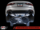 AWE Touring Edition Exhaust for Audi B9 RS 5 Sportback - Resonated for Performance Catalysts - Diamond Black RS-style Tips-9