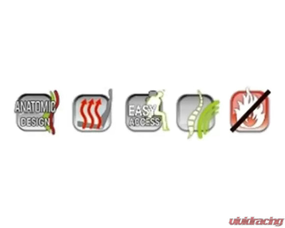 RECARO Sportster GT Seat Reclineable - Passenger Seat - Vinyl Black | Red Suede w/Red Logo