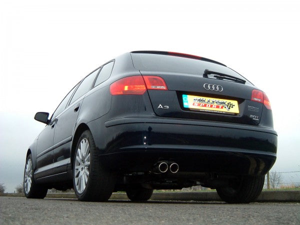 MILLTEK TURBO-BACK INCLUDING HI-FLOW SPORTS CAT AUDI A3 2004 2012 RESONATED (QUI - 0