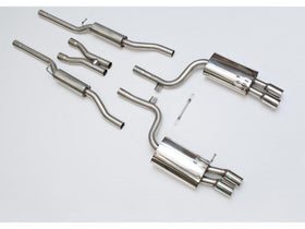 MILLTEK CAT-BACK AUDI S4 2004 2009 RESONATED / QUAD 76.2MM TAILPIPES