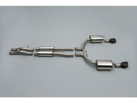 MILLTEK CAT-BACK AUDI RS6 2008 2010 CERAMIC-COATED BLACK SATIN DUAL-OVAL TRIMS