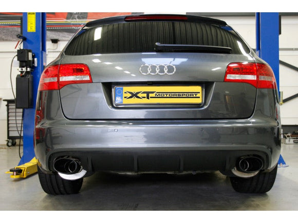 MILLTEK CAT-BACK AUDI RS6 2008 2010 CERAMIC-COATED BLACK SATIN DUAL-OVAL TRIMS