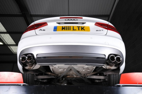 MILLTEK CAT-BACK AUDI A5 2009 2020 QUAD-OUTLET. REQUIRES LOWER SPOILER AND DETAI