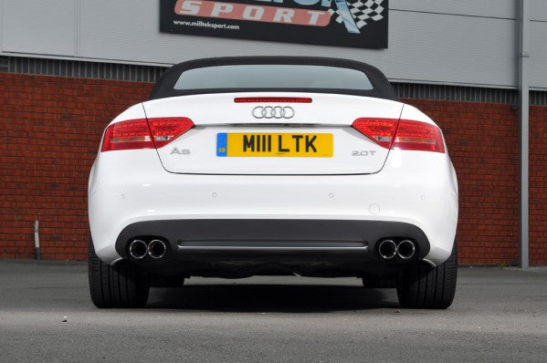 MILLTEK CAT-BACK AUDI A5 2009 2020 QUAD-OUTLET. REQUIRES LOWER SPOILER AND DETAI