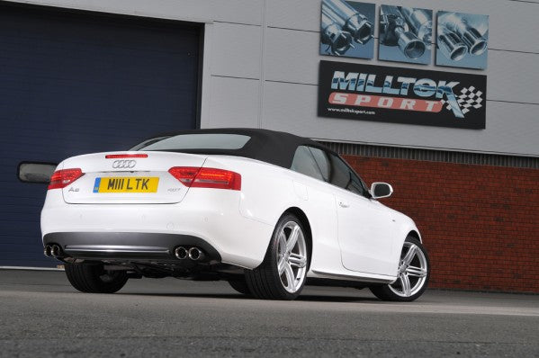 MILLTEK CAT-BACK AUDI A5 2009 2020 QUAD-OUTLET. REQUIRES LOWER SPOILER AND DETAI